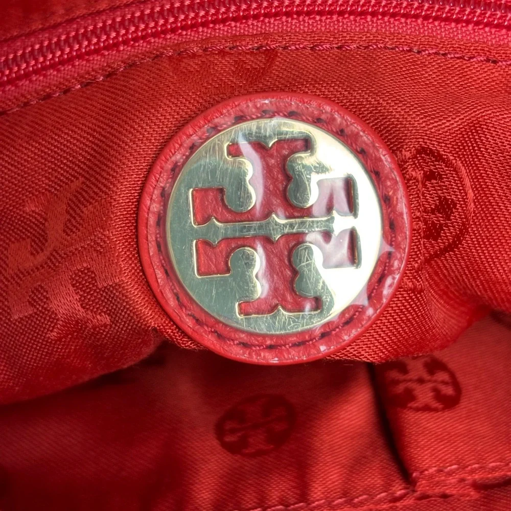 Tory Burch Red Crossbody Bag with Whipstitch Trim - Picture 8 of 16